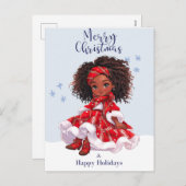 Frohe Weihnachten Black Girl Magic Melanin Weihnac (Vorne/Hinten)