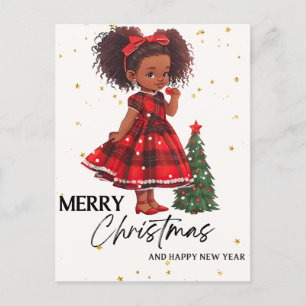 Frohe Weihnachten Black Girl Magic Melanin Weihnac Postkarte