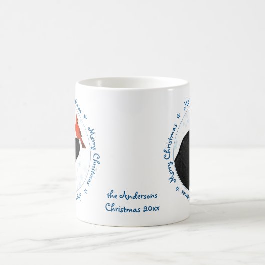 Frohe Weihnachten Black Labrador Kaffeetasse (Mittel)