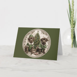 Frohe Weihnachten Black Labrador Retriever Welpe