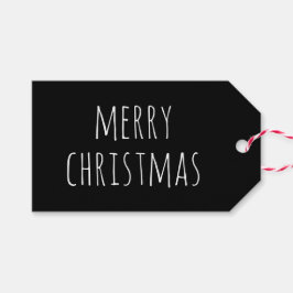 Frohe Weihnachten | Black Modern Minimalistisch Ho Geschenkanhänger