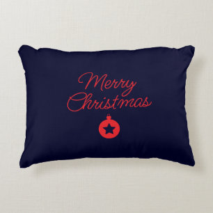 Frohe Weihnachten Black Rock Blue Classical Einzig Dekokissen