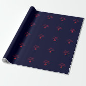 Frohe Weihnachten Black Rock Blue Classical Einzig Geschenkpapier (Ungerollt)