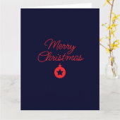 Frohe Weihnachten Black Rock Blue Classical Einzig Karte (Gelbe Blume)