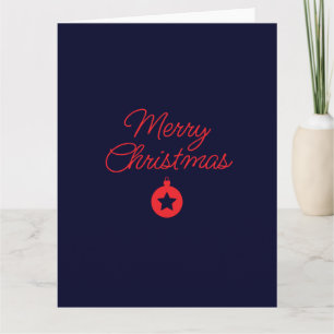 Frohe Weihnachten Black Rock Blue Classical Einzig Karte