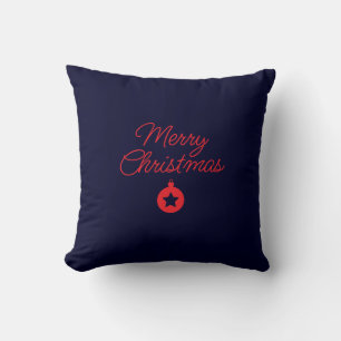 Frohe Weihnachten Black Rock Blue Classical Einzig Kissen