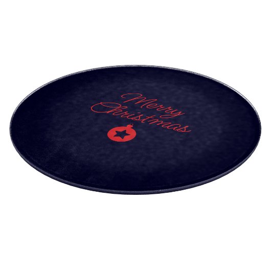 Frohe Weihnachten Black Rock Blue Classical Einzig Schneidebrett (Ecke)