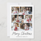 Frohe Weihnachten Black Script 6 Foto-Collage (Vorderseite)