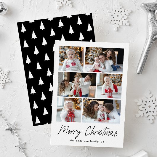 Frohe Weihnachten Black Script 6 Foto-Collage