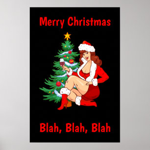 Frohe Weihnachten Blah, Blah, Blah - Funny Christm Poster