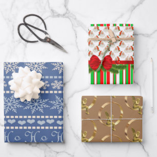 Frohe Weihnachten-Blatt Geschenkpapier Set