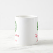 Frohe Weihnachten Blätter Kaffeetasse (Mittel)