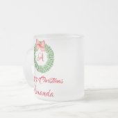 Frohe Weihnachten Blätter Mattglastasse (Vorderseite Links)