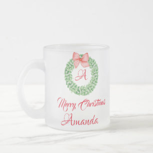 Frohe Weihnachten Blätter Mattglastasse
