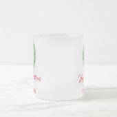 Frohe Weihnachten Blätter Mattglastasse (Mittel)