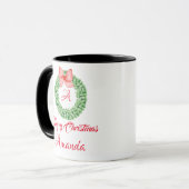 Frohe Weihnachten Blätter Tasse (Vorderseite Links)
