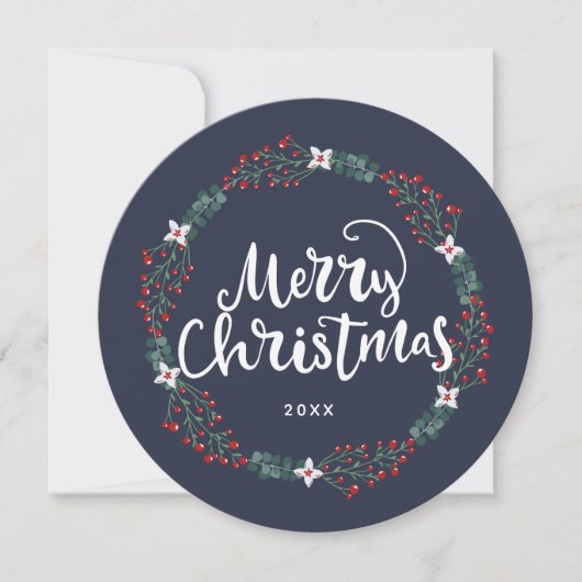 Frohe Weihnachten Blau (Vorderseite)