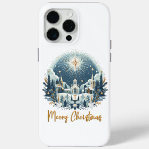 Frohe Weihnachten Blau und Gold Case-Mate iPhone Hülle