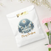 Frohe Weihnachten Blau und Gold Geschenktütchen (Versiegelt)