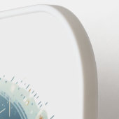 Frohe Weihnachten Blau und Gold Pickleball Schläger (Linke Seite)