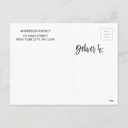 Frohe Weihnachten Blau und Silver Watercolor Foto (Rückseite)