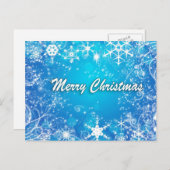 Frohe Weihnachten Blau und Weiß Schnee. (Vorne/Hinten)