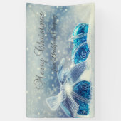 Frohe Weihnachten, Blau, Weihnachtsbälle Banner (Vertikal)