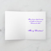 Frohe Weihnachten Blaue Schneeflocken Minimalistis (Innenseite)