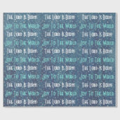 Frohe Weihnachten Blaue Sterne Religionswrapping P Geschenkpapier (Flach)