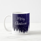 Frohe Weihnachten Blaue Tasse (Links)