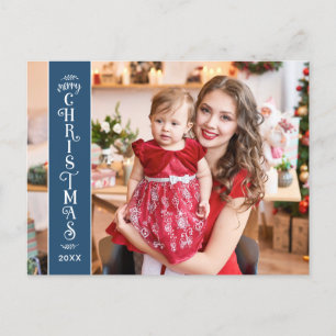 Frohe Weihnachten blauen 2 Fotos