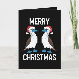 Frohe Weihnachten Blaufüßiger Sula-Vogel Weihnacht Karte