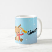 Frohe Weihnachten Blitzen Reindeer Kaffeetasse (VorderseiteRechts)