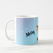 Frohe Weihnachten Blitzen Reindeer Kaffeetasse (Links)