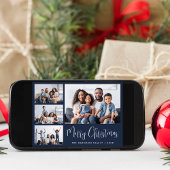 Frohe Weihnachten Blue 4 Foto Collage