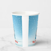 Frohe Weihnachten Blue Gnome Pappbecher (Links)