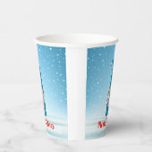 Frohe Weihnachten Blue Gnome Pappbecher (Rechts)