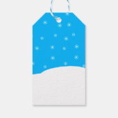 Frohe Weihnachten Blue Gnome und Niedlich Fox Weih Geschenkanhänger (Rückseite)