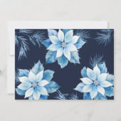 Frohe Weihnachten Blue Poinsettia (Rückseite)