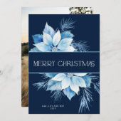 Frohe Weihnachten Blue Poinsettia (Vorne/Hinten)