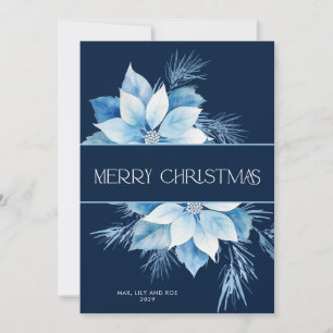 Frohe Weihnachten Blue Poinsettia