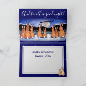 Frohe Weihnachten Blue Rabbit Niedlichen Winter Sc (Innenseite)