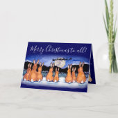 Frohe Weihnachten Blue Rabbit Niedlichen Winter Sc (Vorderseite)