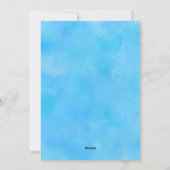 Frohe Weihnachten Blue Snow Modern Scrip Foto (Rückseite)