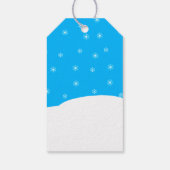 Frohe Weihnachten Blue Snowflakes Gnome Niedlich D Geschenkanhänger (Rückseite)