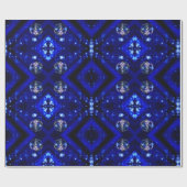 Frohe Weihnachten Blue Stars Bauble Ornaments Geschenkpapier (Flach)