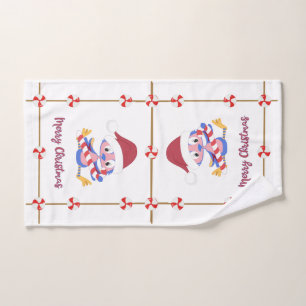 Frohe Weihnachten BlueBird Candy Frame Urlaub Handtuch