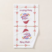 Frohe Weihnachten BlueBird Candy Frame Urlaub Handtuch (Handtuch)