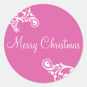 Frohe Weihnachten Blüh Umschlag Sticker Siegel