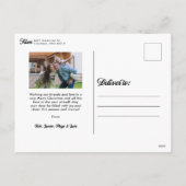 Frohe Weihnachten blühte klassisches Foto (Rückseite)